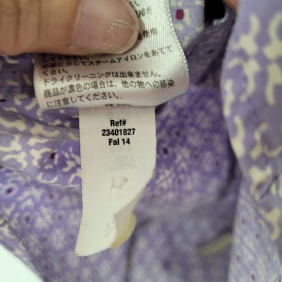 Eddie Bauer Shirt Womens PL Wrinkle‎ Free Shaped Fit Long Sleeve Button Up - Picture 5 of 11